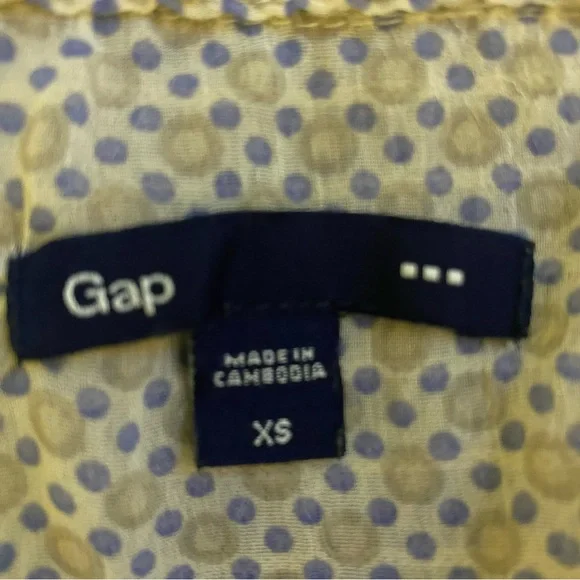 GAP Chic Tie-Front Blouse XS EUC - Picture 4 of 5